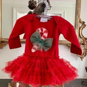 Red Candy Cane Tutu Dress for Kids